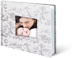 Livre &eacute;l&eacute;gance couverture Toile de Jouy souris