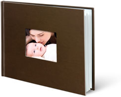 Livre &eacute;l&eacute;gance couverture Cuir chocolat