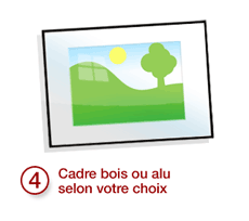 Cadre bois, alu ou laqu&eacute; au choix