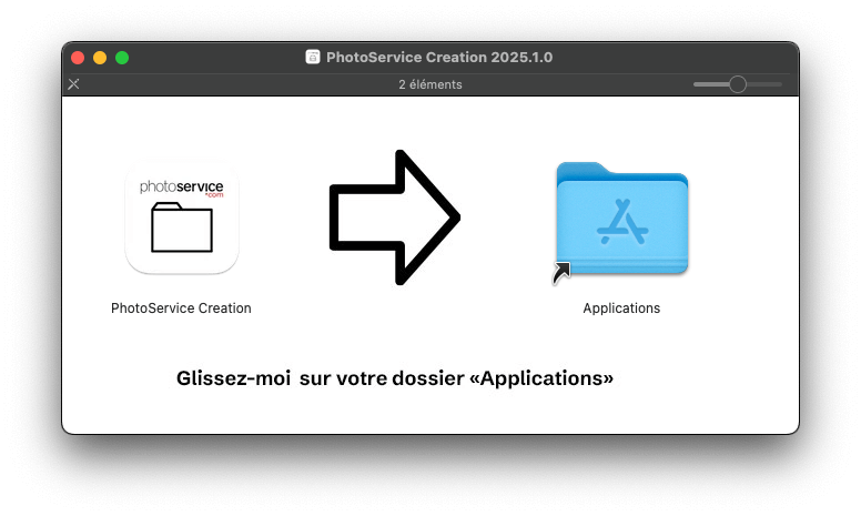Glisser-déposer l'application