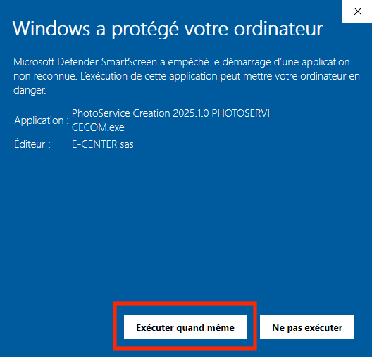 Plus d'informations SmartScreen