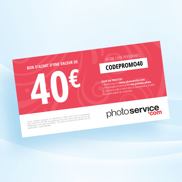 Le ch&egrave;que cadeau photoservice.com