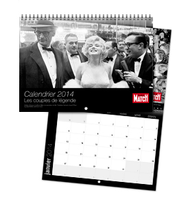 Les couples de l&eacute;gende : Calendrier 2 volets