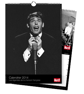 Les l&eacute;gendes de la chanson française : Calendrier A3