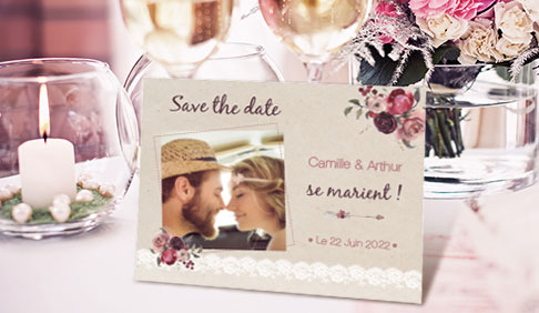 Carton D Invitation Mariage Original Save The Date Photoservice