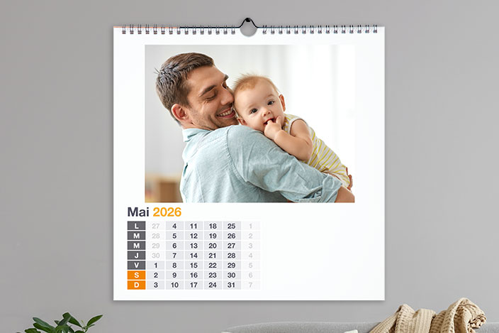 Calendrier photo grand format carr&eacute;