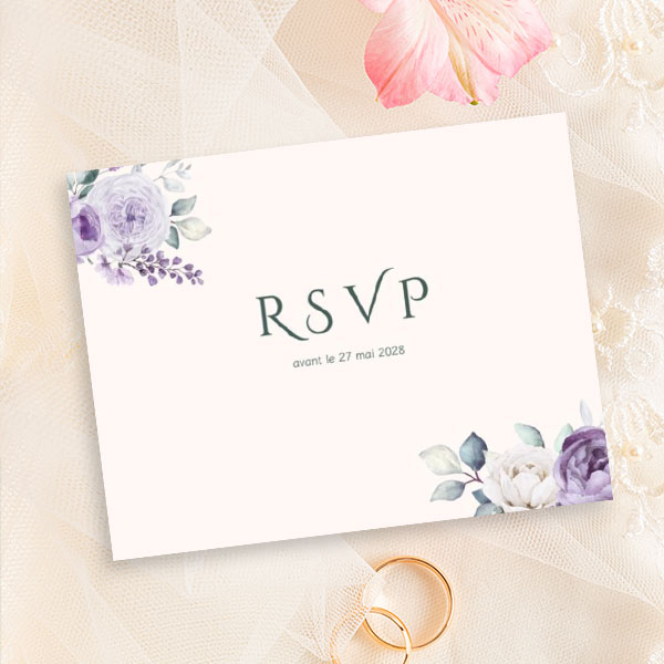 Carton d'invitation Mariage